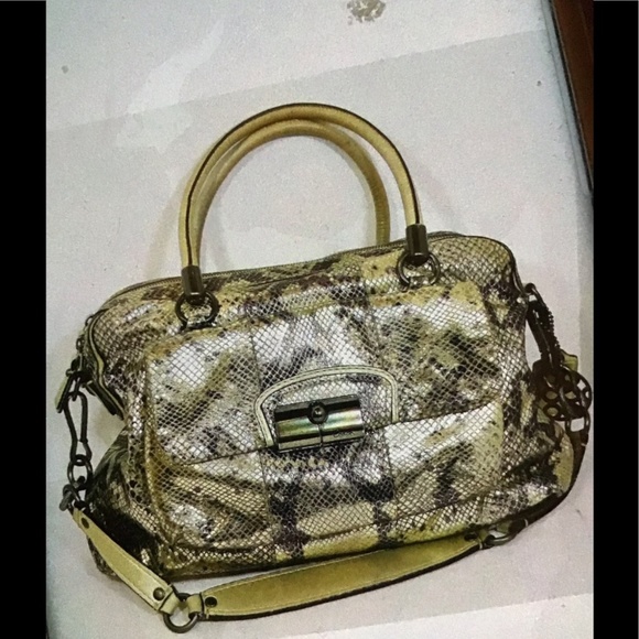 Coach Kirsten Python bag Sz M - Picture 1 of 8